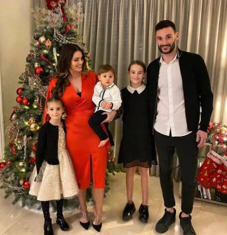 Marine Lloris with her husband Hugo Lloris and children.